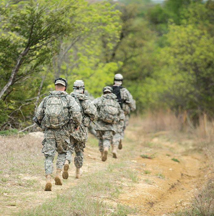 ROTC maneuvers in the woods